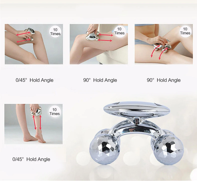 Roller Massager Beauty Body Slimming Massage 4 Adjustable Rollers Micro Electricity Skin Care Device Promote Collagen Production