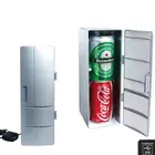 Миниатюрный usb холодильник с подогревом, охлаждающий холодильник двойного назначения, для дома, общежития, DC 5 В, офисный холодильник, компьютер, охладитель вина