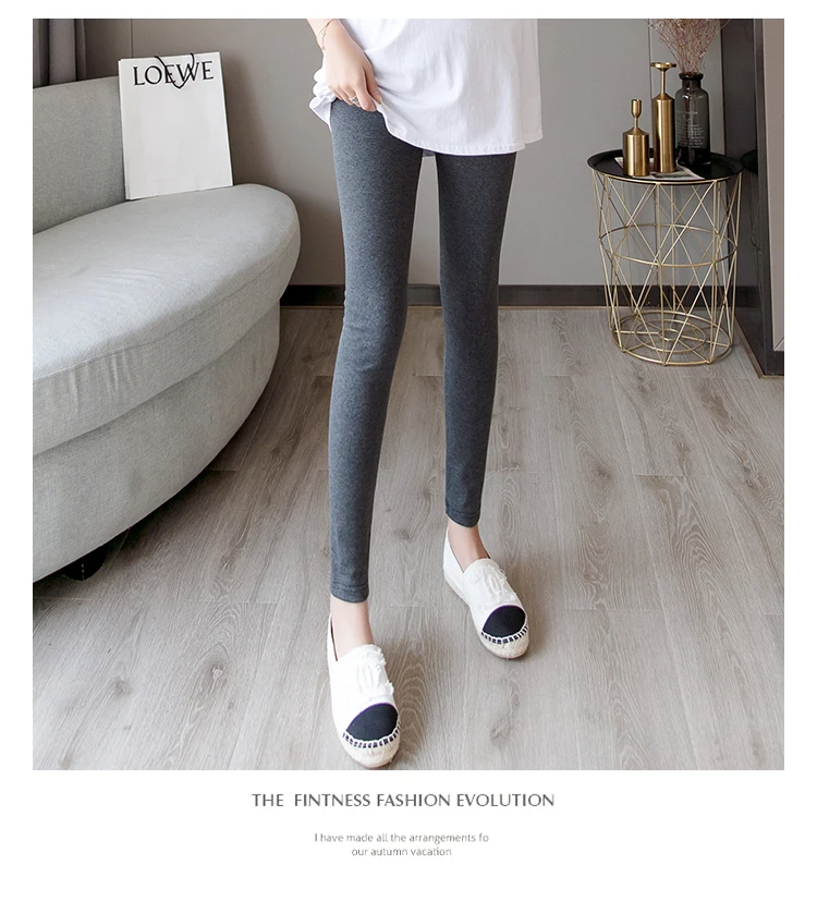 1911# Autumn Winter Skinny Maternity Legging Across V Low Waist Belly Legging for Pregnant Women Cotton Pregnancy Pencil Pants