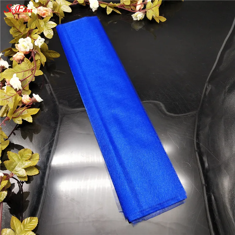 royal blue 5/10 м рулон тюля с украшением в виде кристаллов ткань органза пряжи прозрачное на день рождения Свадебная вечеринка поручень столу стул фон для художественного оформления ногтей, ручная работа 8z - Цвет: royal blue