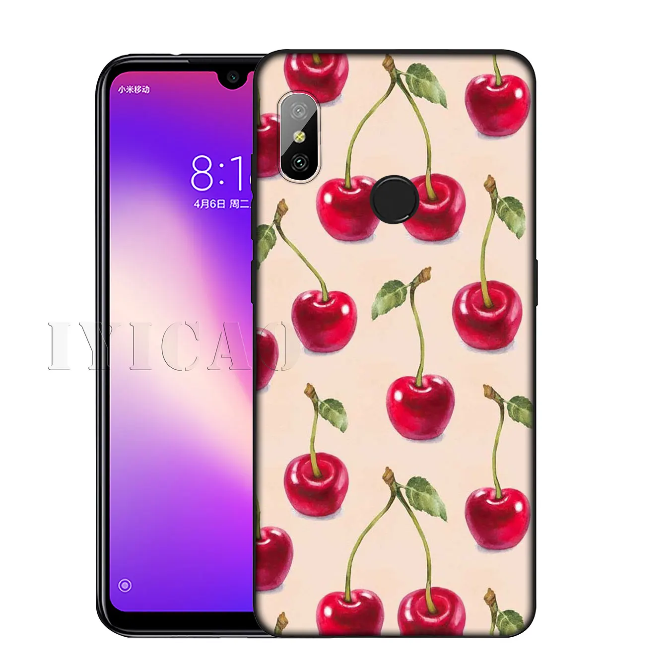 IYICAO Вишневый летний Мягкий силиконовый чехол для телефона Xiaomi Redmi K30 K20 8A 7A 6A 5A S2 GO
