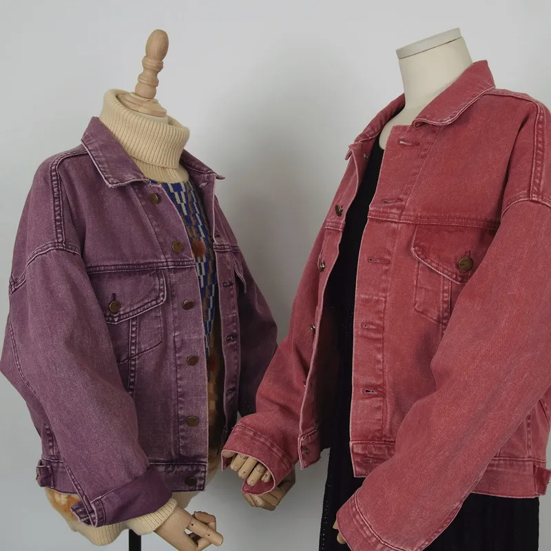 Куртка женская винтажная фиолетовая ковбойская 2019|Женские куртки| |