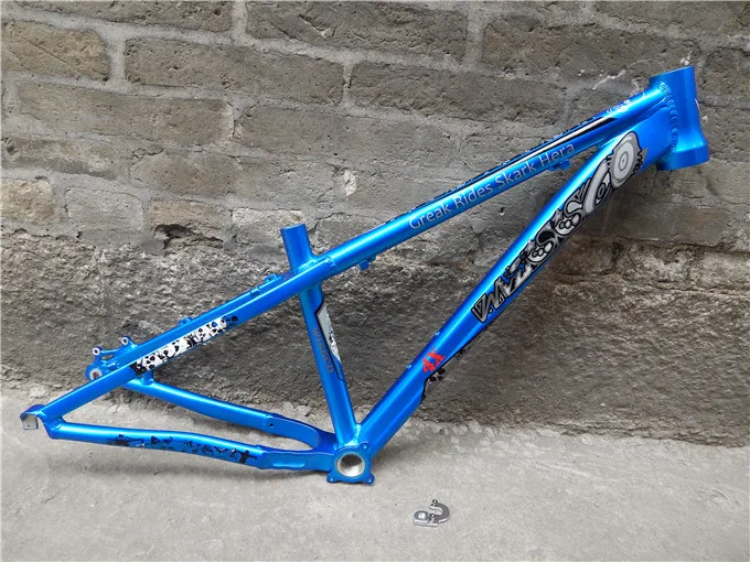 Синий Алюминиевый детский горный велосипед рама 26er 14/16 дюймов детей 26 MTB рама для наклона автомобиля с быстрым падение - Цвет: Синий