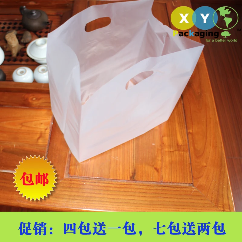 50pcs Free shipping Plastic take-away shopping bags Baked dessert bag Handbag Cake Bags Shopping gift | Дом и сад