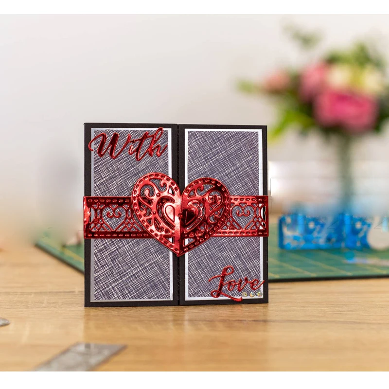 Маргаритка Сердце торт переплетенный элемент металла резки штампы DIY ремесло