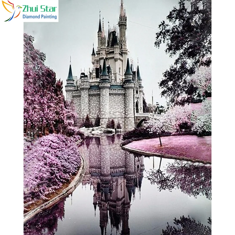 Полная Алмазная вышивка 3d Вышивка крестом модная мозаика узор из страз и замка zx |