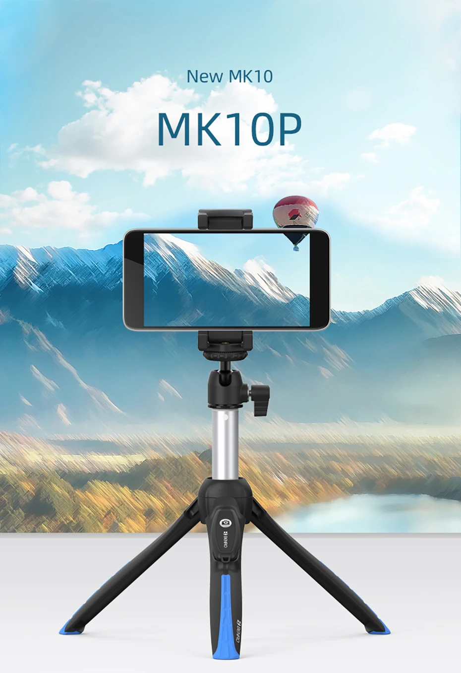 Benro MK-10 II Bluetooth смартфон селфи палка штатив портативный Vlog Live штатив селфи для Android iPhone DSLR Экшн камера