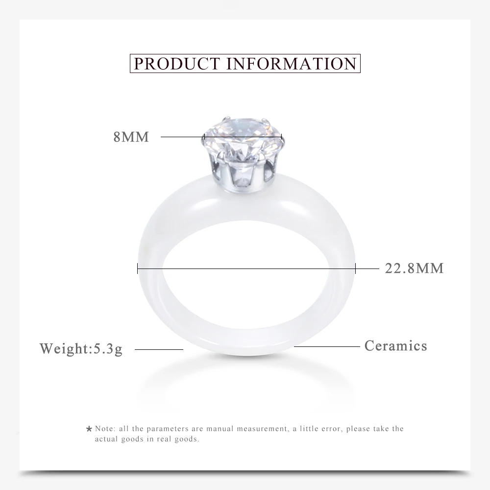 Wholesale Wedding Engagement Round Ring Black And White Color Cubic Zirconia for Women Gift | Украшения и аксессуары