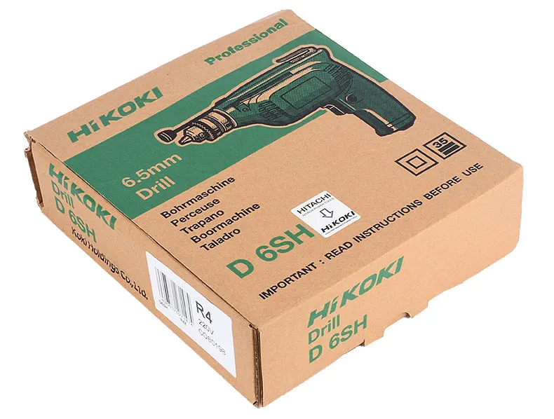 HIKOKI high one машина D6SH, электрическая мини-дрель,, Хитачи, сертификат переплета, электрическая дрель, высокая скорость 6,5 мм