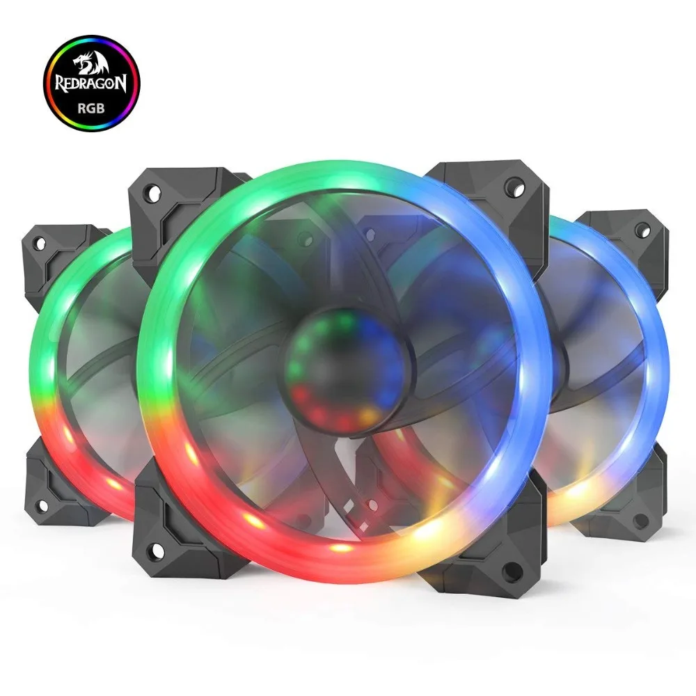 Redragon 3 пакет cpu Cooler GC F008 120 мм ПК Вентилятор RGB контроллер Светодиодный радиатор