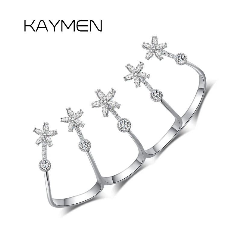 

KAYMEN New Arrival Palm Ring for Women Copper with Zirconia Good Quality Palm Bangle Ring Punk Style Party Jewelry
