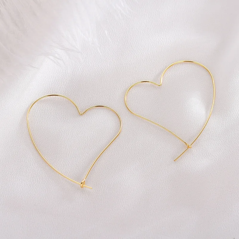 loop heart gold charm hoop earrings charms female sterling silver 925 jewelry earing gifts for women boucle d'oreille femme 2019 |