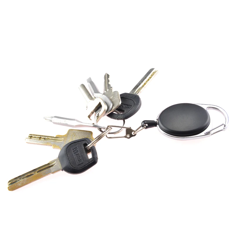 2pcs Outdoor EDC Telescopic Spring Type Key Ring for Keys | Спорт и развлечения
