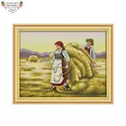 Joy Sunday Good Harvest R697 14CT 11CT подсчитанный и отпечатанный домашний декор фермер пшеничная вышивка наборы для вышивки крестиком