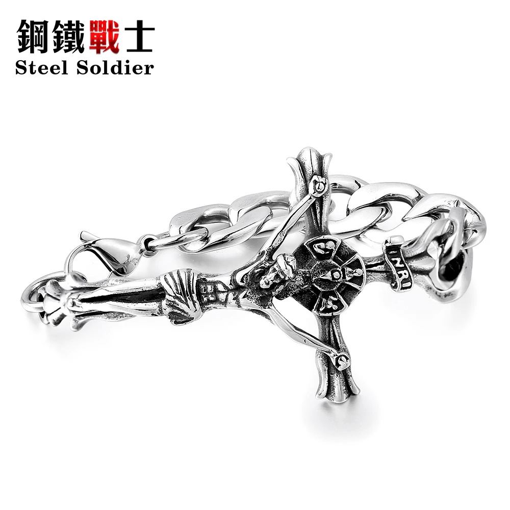 Мужской браслет из нержавеющей стали в стиле панк|bracelet classic|stainless steel bangle braceletbangle