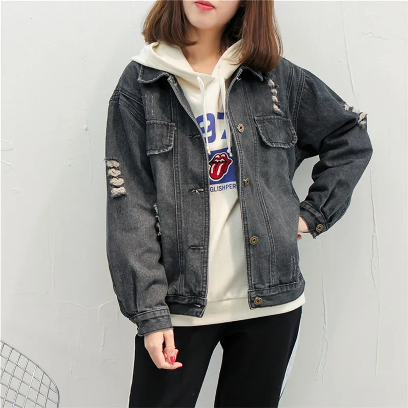 Женская джинсовая куртка 2020 Весенняя женская модного размера плюс бомбер новое