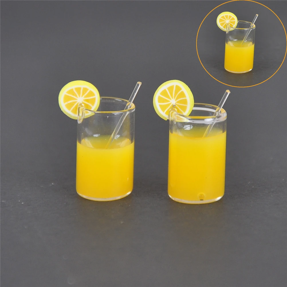 2 шт./лот миниатюрный полимерный лимонный водяной кукольный домик 1:12 Миниатюрные