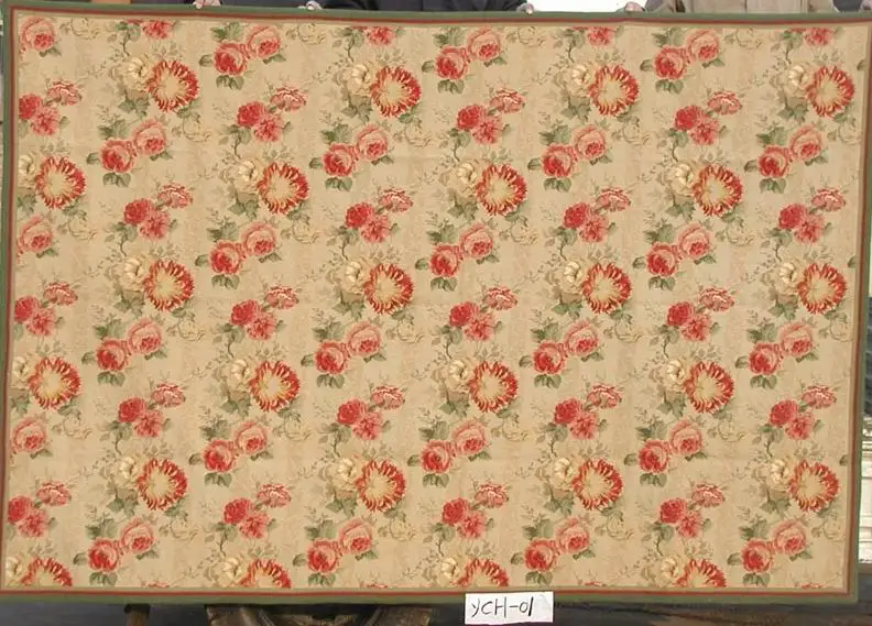 

Бесплатная доставка 9'x12 'ручной вязки розы вышивки ковры 100% Новая Зеландия ручной работы ковер ручной работы узлом ковры
