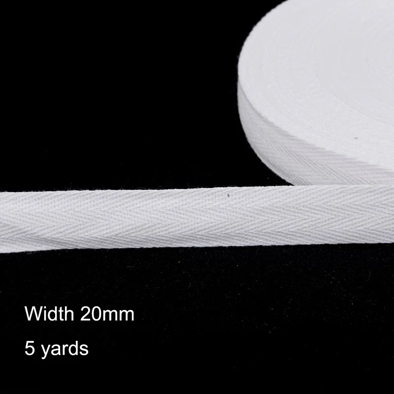 White 2cm 5 ярдов 1/1. 5/2/2,5/3/3,5/4/5 см белый СГИБ хлопок косая бейка/косая бейка для одежды Стёганое одеяло, ремесло, сделай сам, ручная работа - Цвет: White 2cm