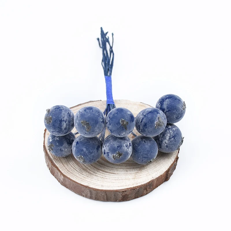 10pcs Christmas decorative flowers wreaths Handmade home decor accessories scrapbooking Cherry diy gifts box artificial plants