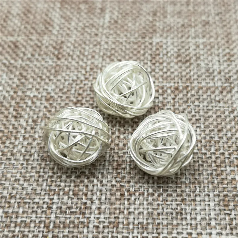 Карен холм племя серебряная проволока Круглые шарики для браслета ожерелье |