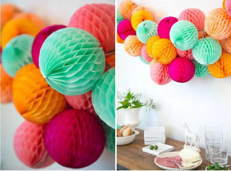 20 шт./лот 8 дюймов см можно комбинировать фонари из тканевой бумаги сотовые шарики