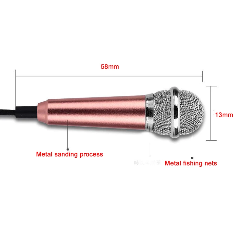 New 1pcs Mini 3.5mm Wired Microphone for Mobile Phone Tablet PC Singing speech | Электроника
