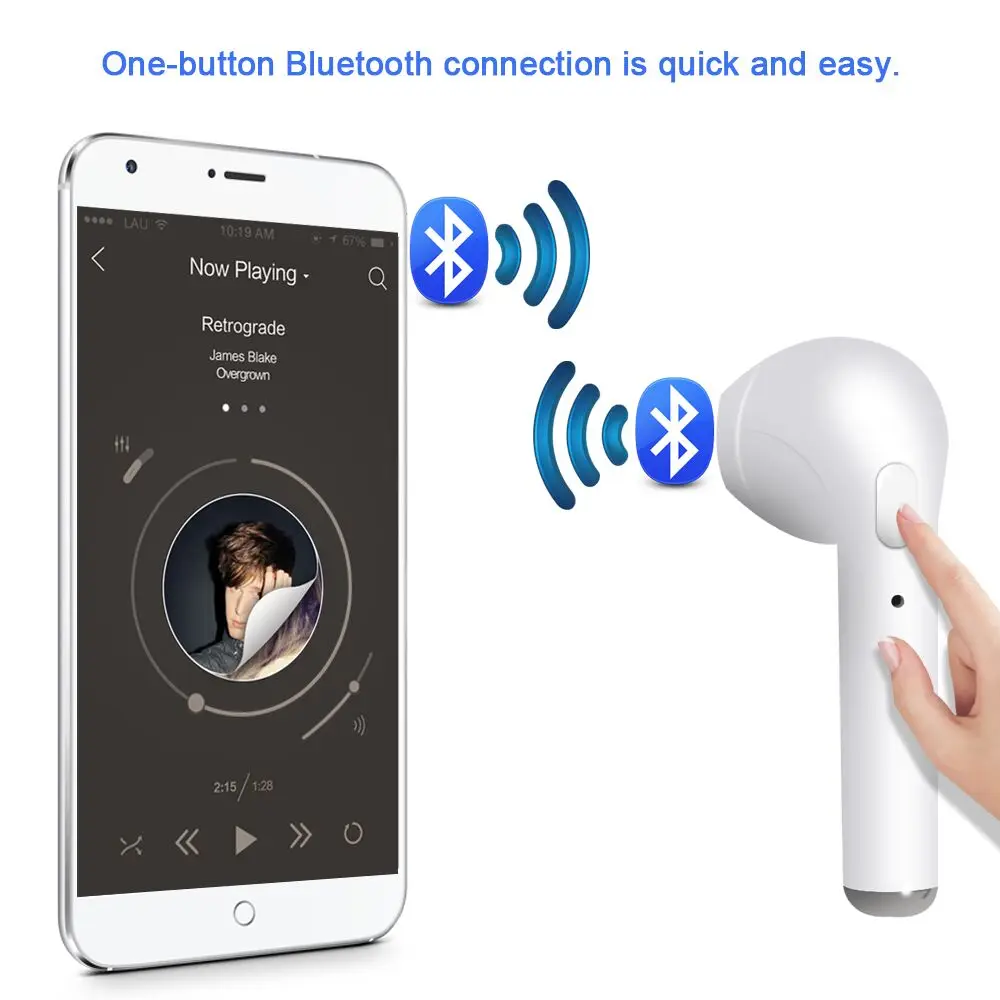 I7s TWS спортивные bluetooth-наушники с микрофоном Беспроводная стереогарнитура