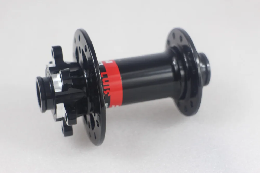 24H Novatec D771SB 100mm * 15mm thru disc front hub 24 key holes black red cyclocross CX MTB XC crosscountry mountain bicycle | Спорт и