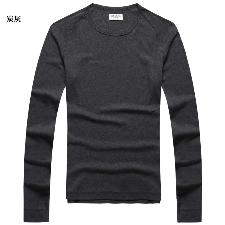 

New Autumn Men Slim Fashion Solid Long Sleeve T-shirt Metrosexual Men Casual Cotton High Quality Tee Shirt Brand Design