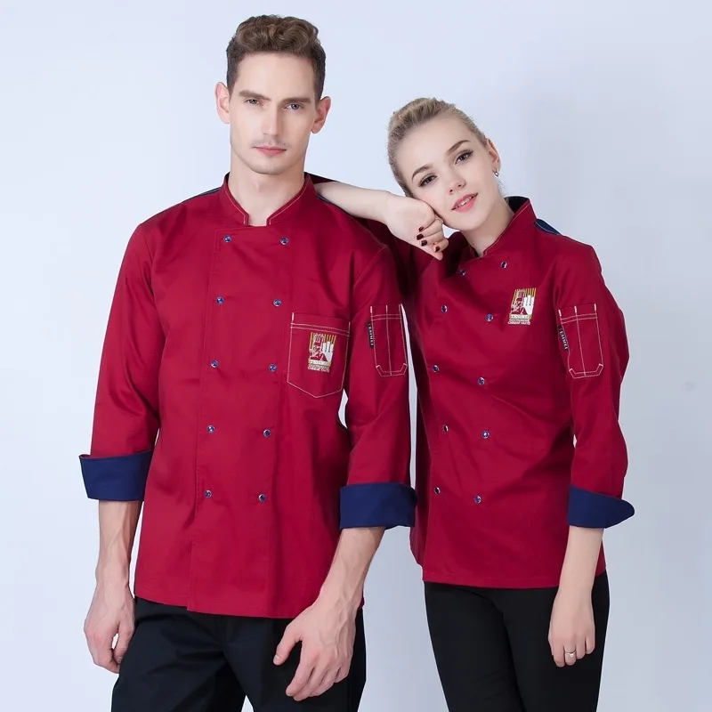 Женская новая осенне-зимняя кухонная одежда с длинным рукавом для взрослых