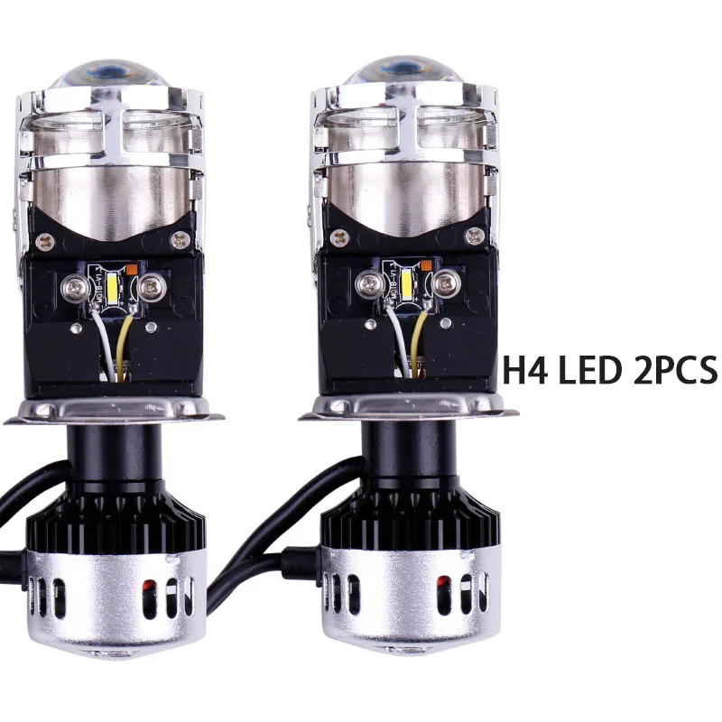 H4 2PCS RXZ H4 LED мини-проектор Объектив H4 LED конверсионный комплект H4 Лампа 9600LM для автомобилей Hi/Lo луч светодиодные фары лампы 12 В 24 В 6500 К - Испускаемый цвет: H4 2PCS