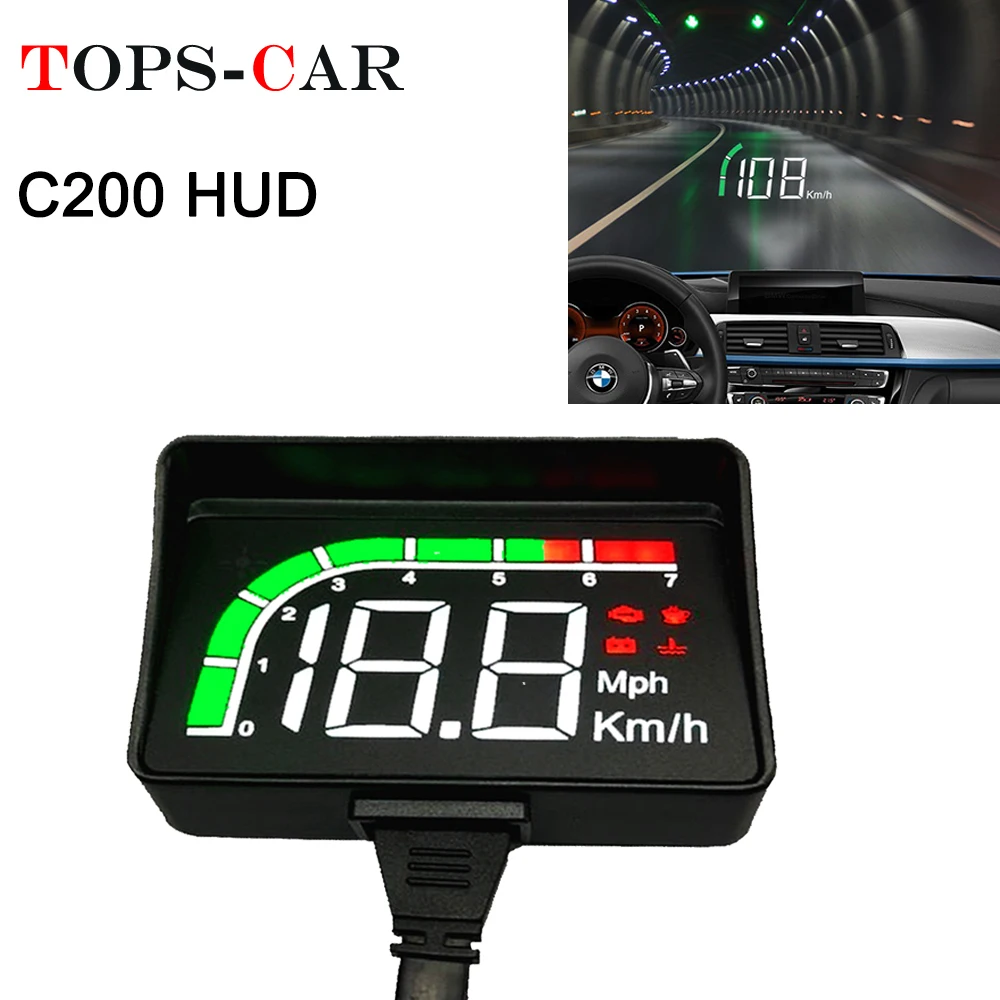 GEYIREN новейший HUD C200 A100S Автомобильный дисплей на голову система предупреждения о
