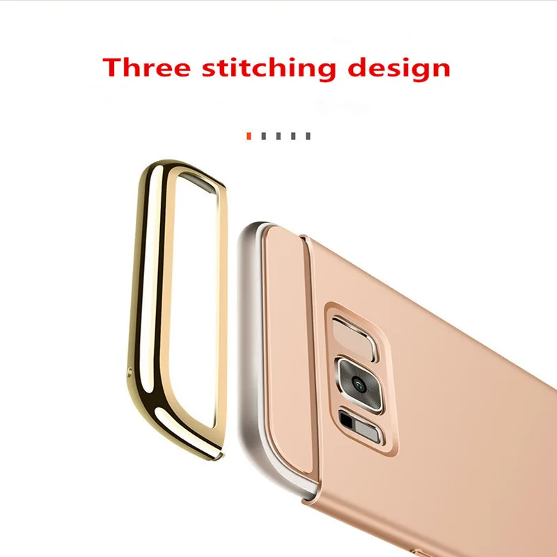Для Samsung S6 S7 S8 чехол рамка задняя крышка ультра тонкий жесткий 3 в 1 защитный для