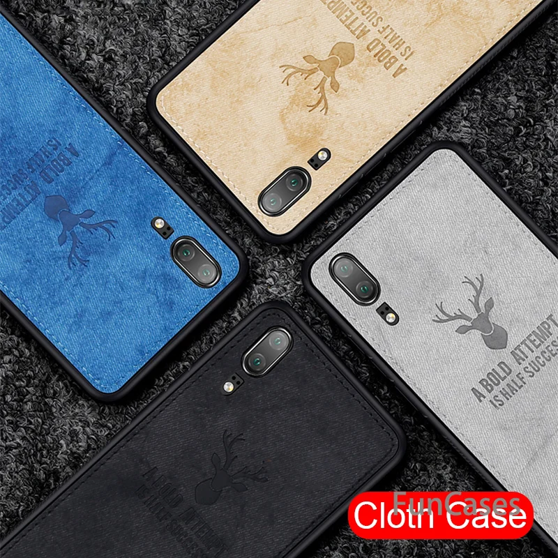 Кожаный чехол для телефона huawei p20 pro lite nova 3 3e олень ткань мягкий ТПУ honor play 8x note 10 coque
