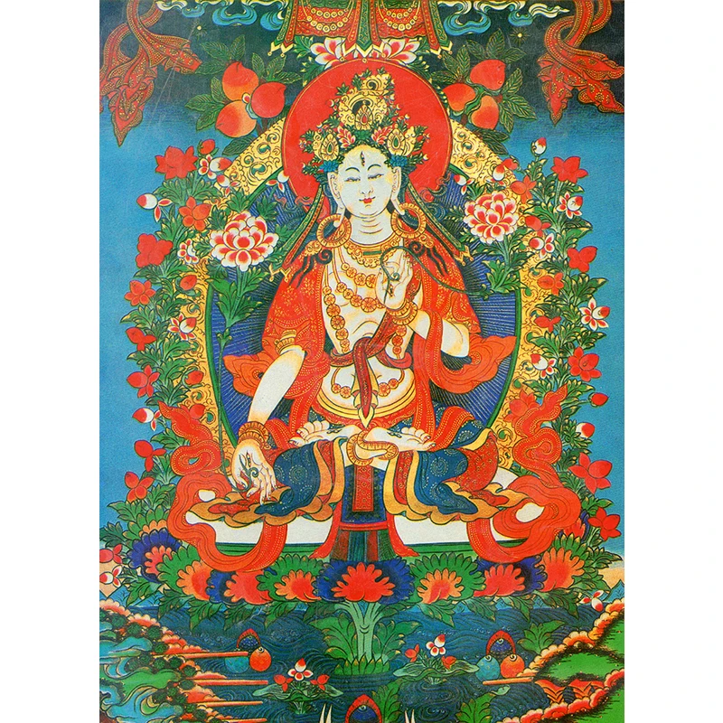 

Gift Collection Buddhist Tangka Home Decoration Painting Cultural Gift Tibetan Tangka Living Room Painting