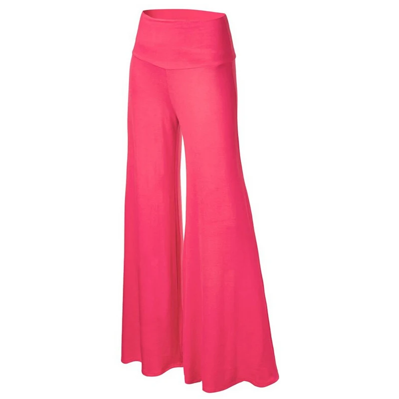 Женские брюки с широкими штанинами однотонные Свободные повседневные