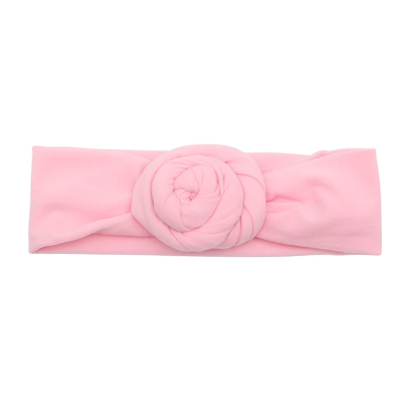 1 PC Fashion Headband Newborn Solid Cotton Handmade Rose Flower Turban Hairband Petty Girl Tie Knot Headbands For Babies | Детская