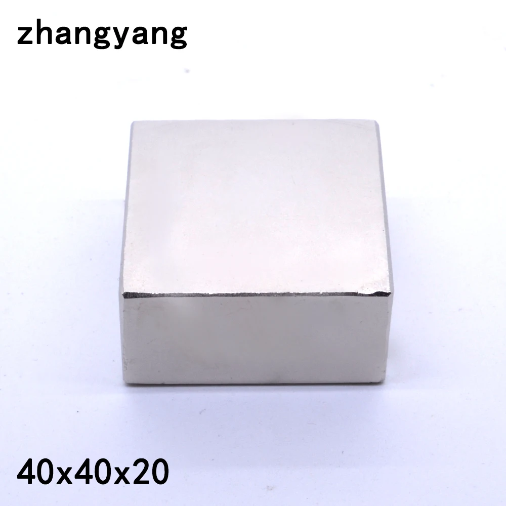 

1 шт. 40*40*20 сильные Редкоземельные неодимовые магниты 40x40x20 мм постоянный магнитный Блок 40x40x20 мм Металл