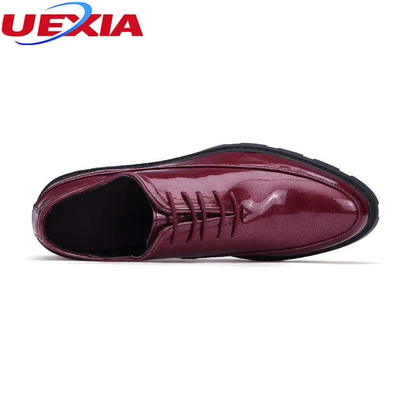 UEXIA Brogue Fashion Lace Up Casual Shoes TPU Soles Bottom Outdoor Walking Dress Business Men Height Increase | Обувь
