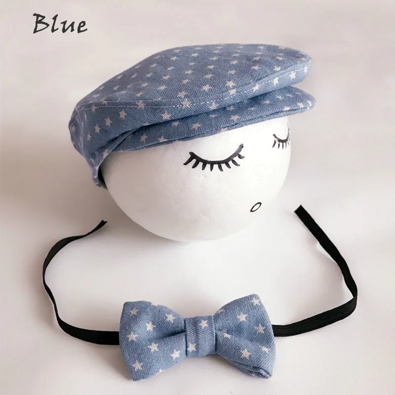 Pudcoco 2018 Newborn Baby Peaked Beanie Cap Hat + Bow Tie Photo Photography Prop Outfit Set Hats Caps with Neck | Мать и ребенок