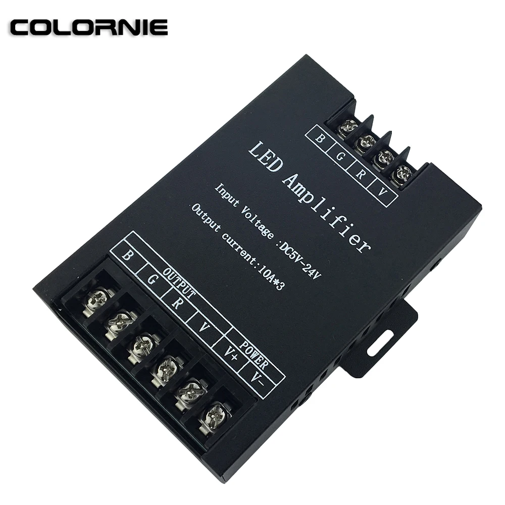 30A светодиодный Усилитель DC5 24V 3 * 10A усилитель диммер для RGB LED полосы питания