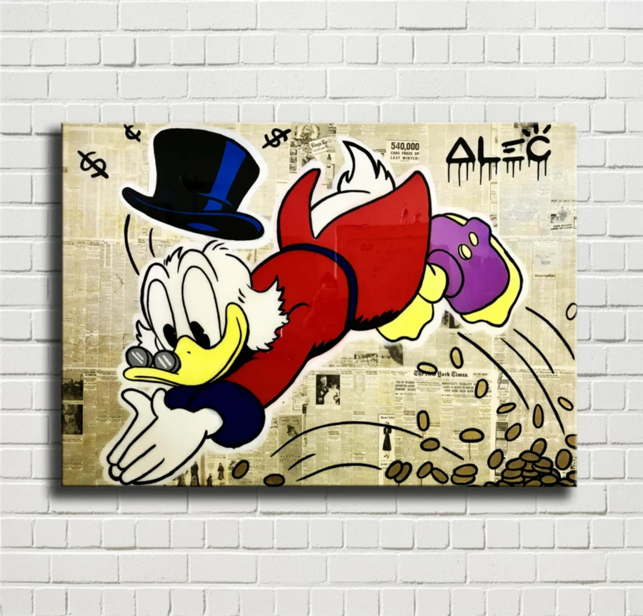Alec Monopolys scrooge HD настенный холст с печатью постера живопись декоративная картина