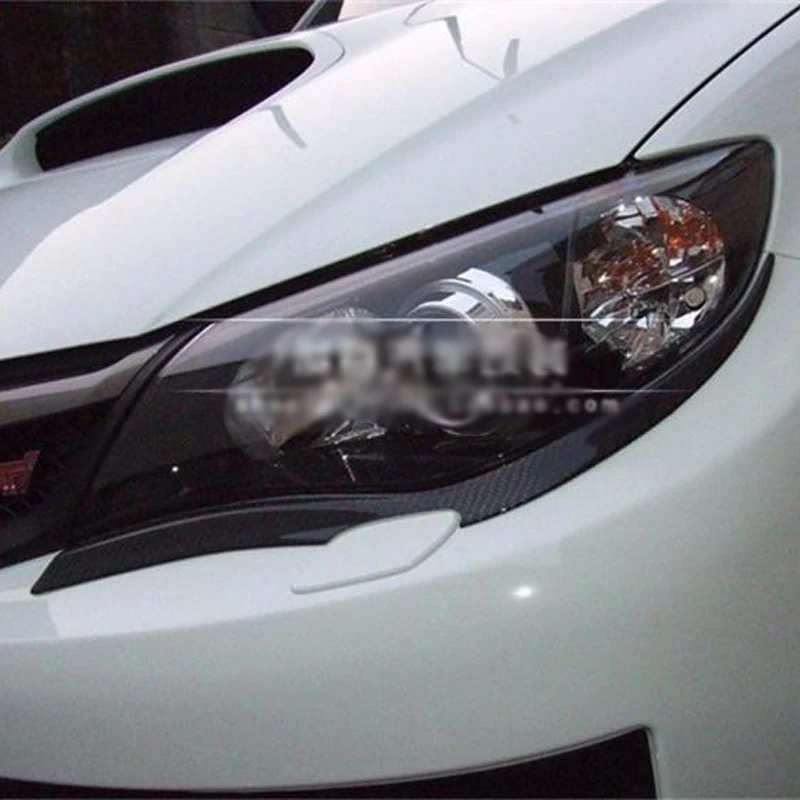 Углеродное волокно автомобиля ниже фары брови крышка отделка наклейка для Subaru Impreza 10th 08 11 Бесплатная