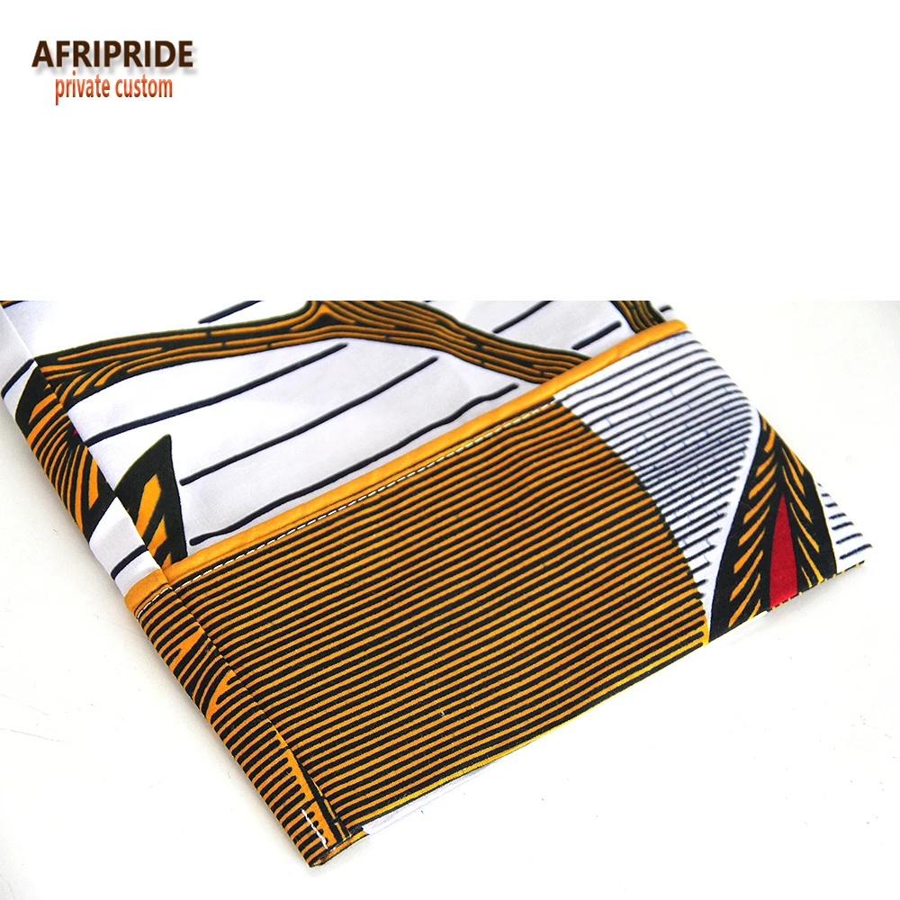 autumn african style women pajamas AFRIPRIDE private custom full sleeve top+ankle-length pant plus size pure cotton A722618