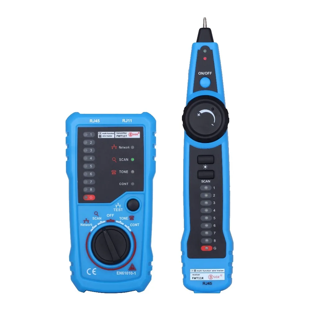 BSIDE FWT11 ручной RJ11 RJ45 Cat5 тестер для телефонного кабеля Тонер-детектор локальной сети Ethernet кабельный тестер детектор линии Finder