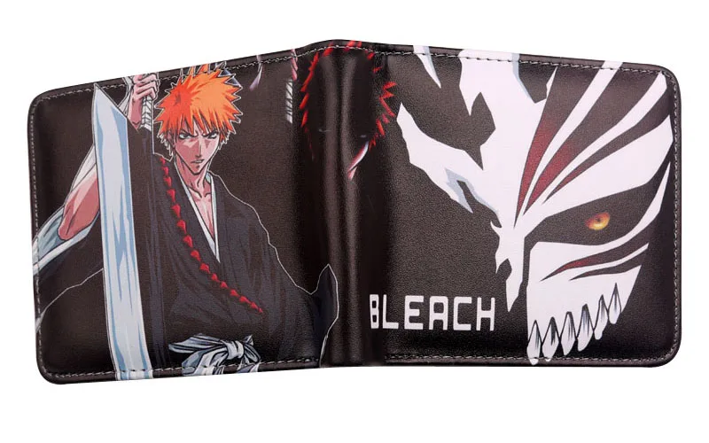 Bleach Ichgo маска Аниме Косплей студентов для мужчин короткий кошелек чехол для кредитных карт держатель двойной кошелек