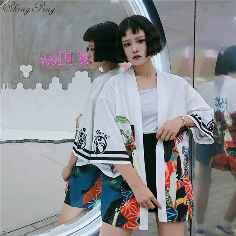 Японские кимоно рубашка кардиган пляжная мода традиционные японские yukata женские