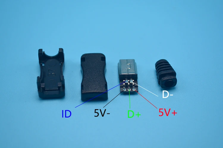 MINI 5P проводной тип сделай сам штекер mini USB с оболочкой четыре комплекта T порт