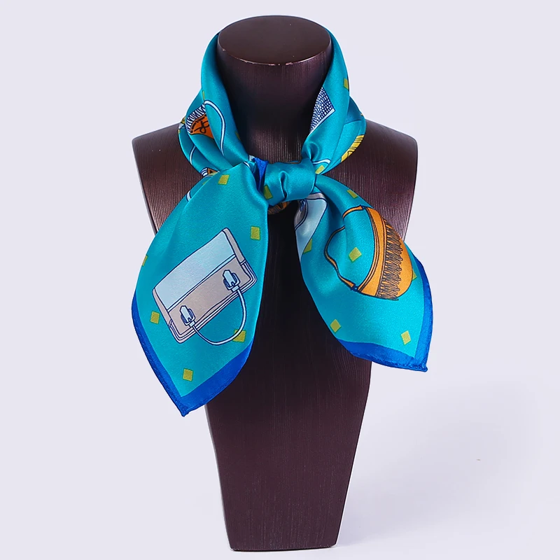 100% шелк 53*53 см мини Дамский шейный платок Модный женский шарф 2017 шарфы для отдыха